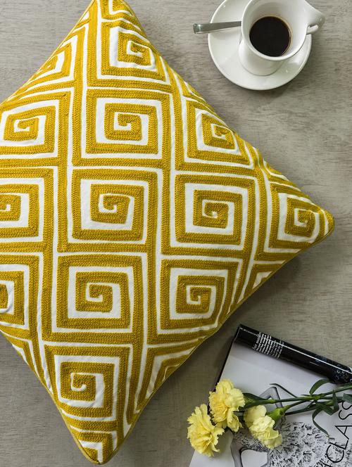 Green cotton cushion cover - 1157759 - Very Small Image - 1