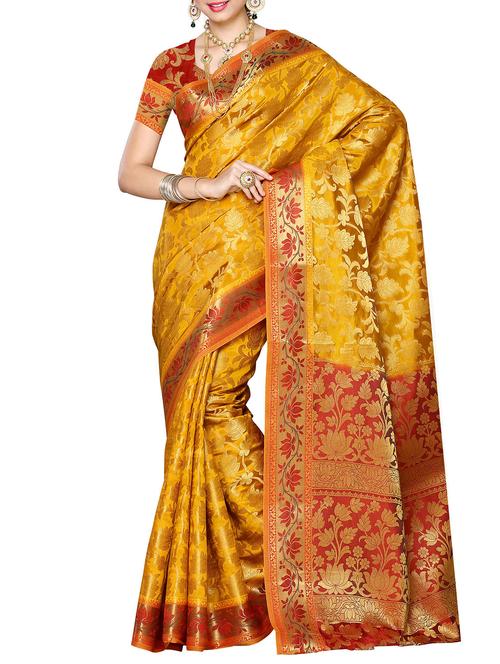 women's banarasi saree - 11578036 - Very Small Image - 1