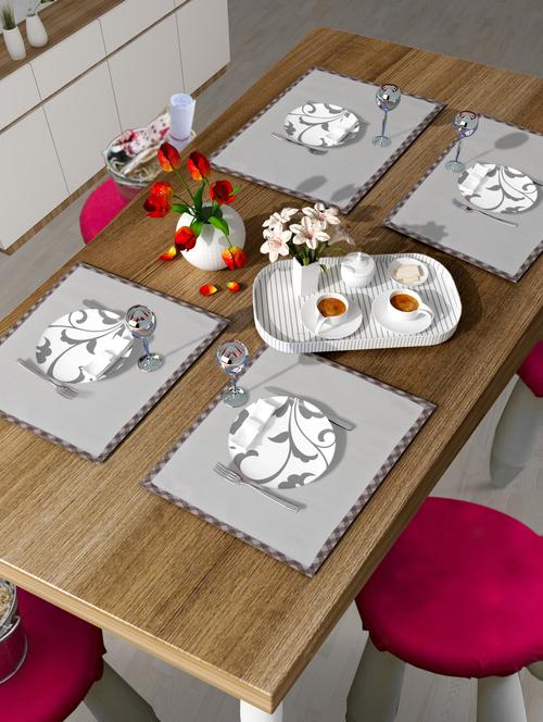 gingham check border table placement set - 1157855 - Very Small Image - 1