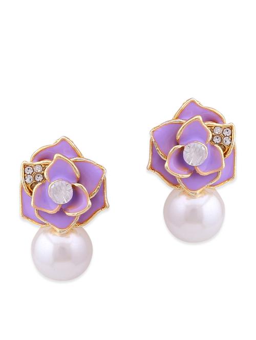 purple metal studs earring - 11578862 - Very Small Image - 1