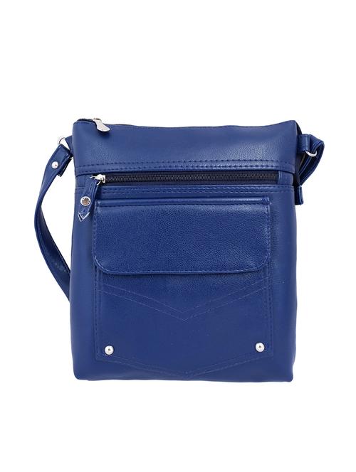 blue color, leatherette sling bag - 11578986 - Very Small Image - 1