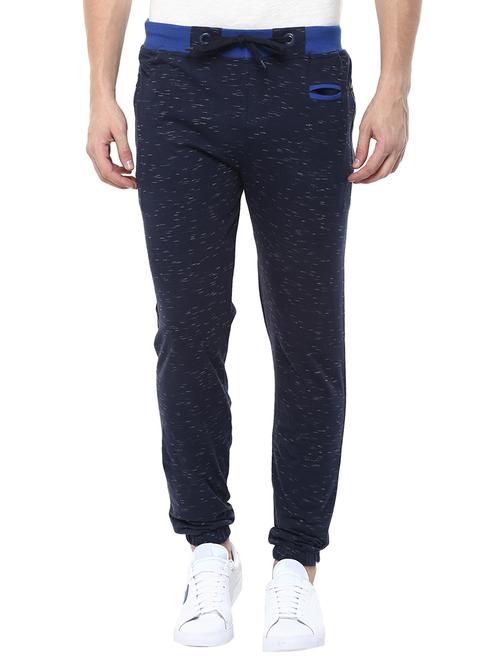 navy blue cotton  ankle length track pant - 11580246 - Very Small Image - 1