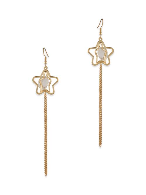 gold metal drop earring - 11584356 - Very Small Image - 1