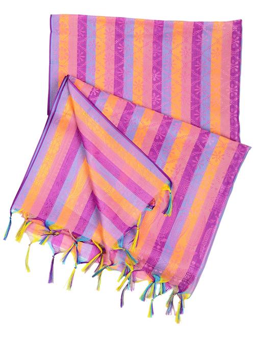 multi colored silk blend stole - 11586234 - Very Small Image - 1