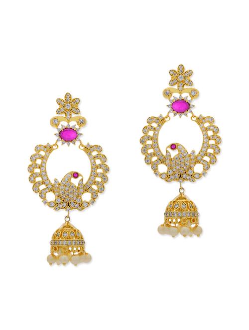 pink copper chandellier earring - 11587639 - Very Small Image - 1