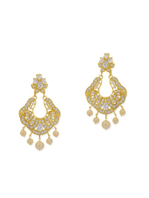 white copper chandballi earring - 11587707 - Very Small Image - 1