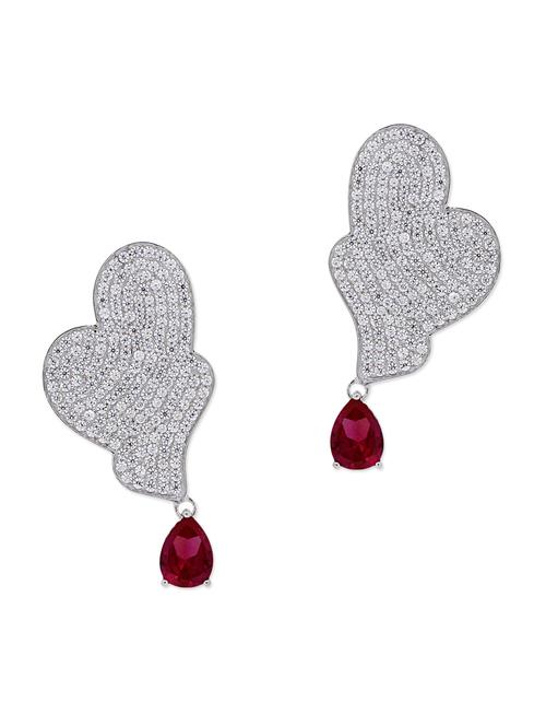 silver polki drop earrings - 11596935 - Very Small Image - 1