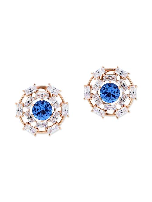blue golden studs earrings - 11596982 - Very Small Image - 1