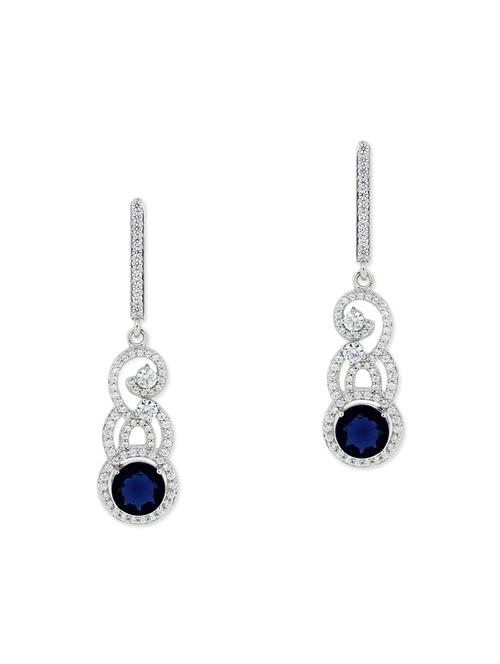 blue silver drop earrings - 11596993 - Very Small Image - 1
