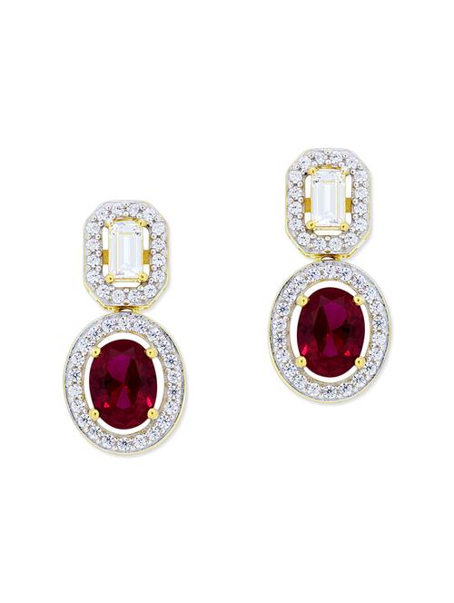 ruby golden studs earrings - 11596999 - Very Small Image - 1