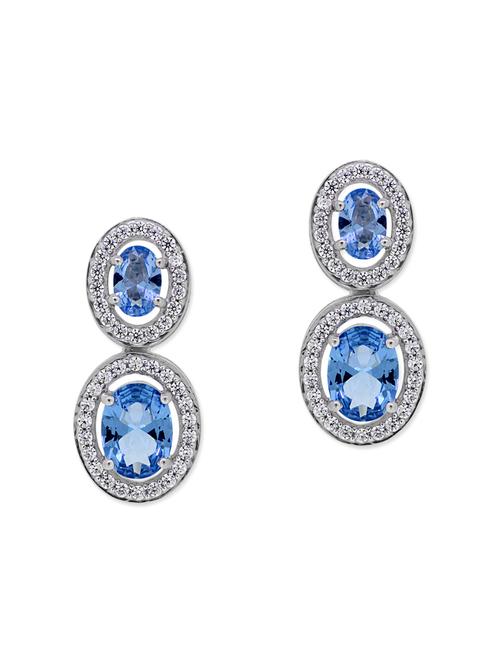 blue silver drop earrings - 11597004 - Very Small Image - 1