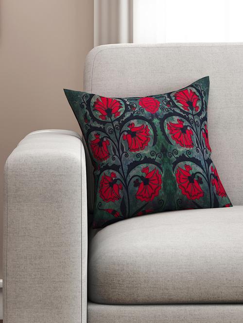 grey cotton printed cushion cover - 11600585 - Very Small Image - 1