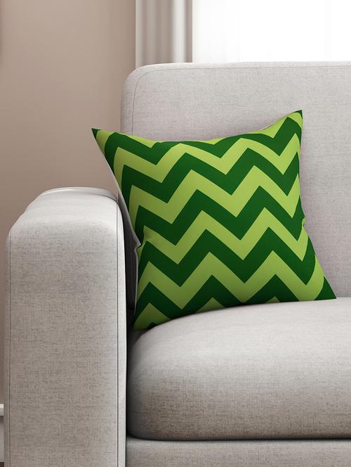green cotton printed cushion cover - 11600591 - Very Small Image - 1