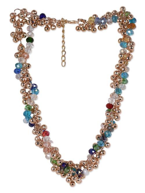 multicolour beaded metallic necklace - 1160130 - Very Small Image - 1