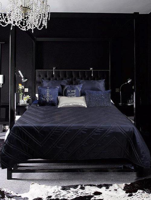 blue double bed ac quilts & cushions pack of 4 - 11603081 - Very Small Image - 1