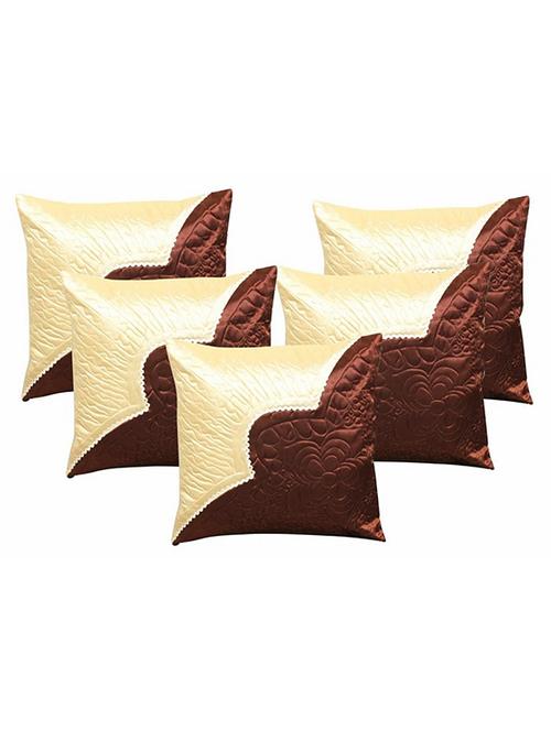 set of 5 floral quilted cushion cover - 11605392 - Very Small Image - 1