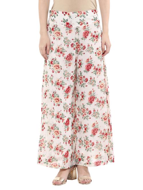 multi colored georgette palazzos - 11609802 - Very Small Image - 1