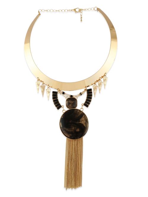 black metal neck cuff short necklace - 11615219 - Very Small Image - 1