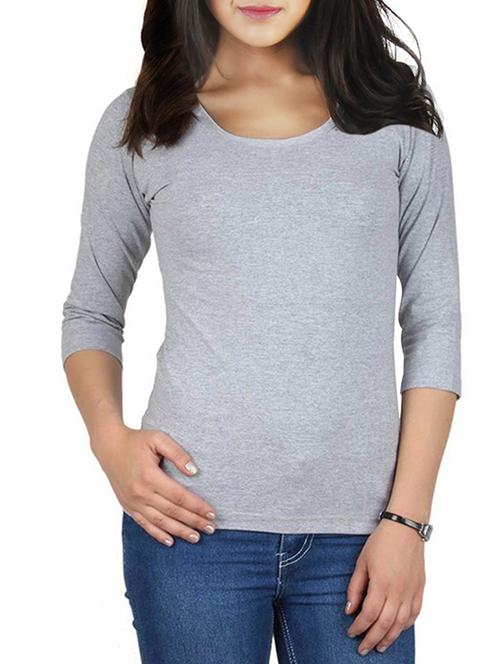 grey cotton tee - 11628191 - Very Small Image - 1