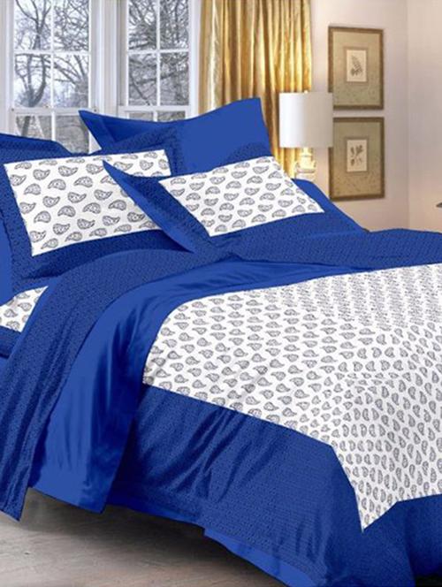 divy fusion fashion multicolored rajasthani printed double bedsheet with 2 matching pillow cover - 11630629 - Very Small Image - 1