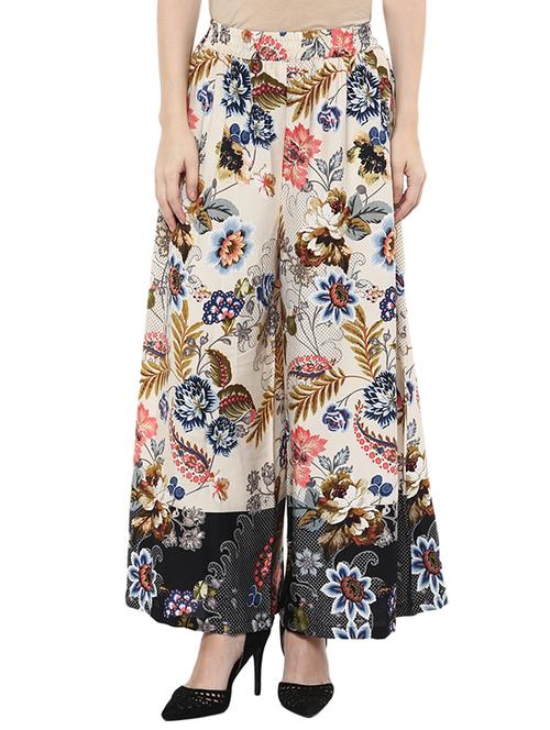 multi colored polyester palazzos - 11641078 - Very Small Image - 1