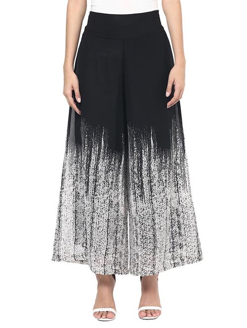 black georgette palazzos - 11647468 - Very Small Image - 1