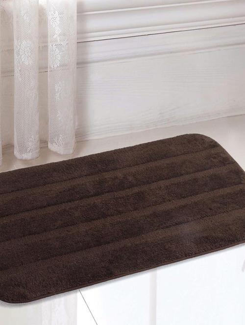 saral home soft anti slip micro polyester bathmat  -45x65 cm - 11649178 - Very Small Image - 1