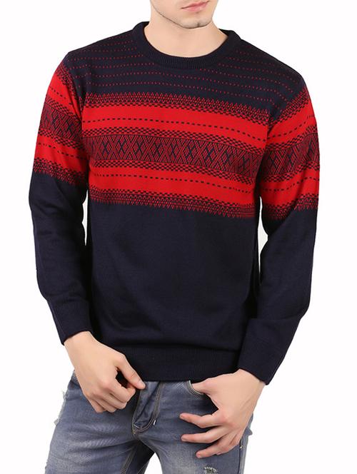 navy blue cotton blend sweaters (pullovers and cardigans) - 11656634 - Very Small Image - 1