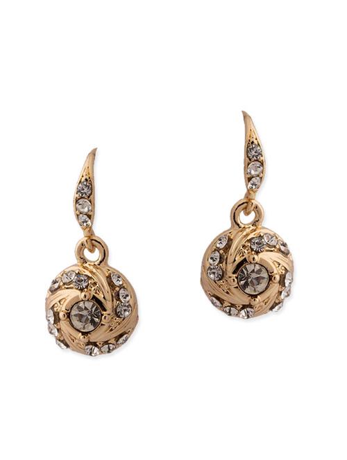 gold metal drop earrings - 11657645 - Very Small Image - 1