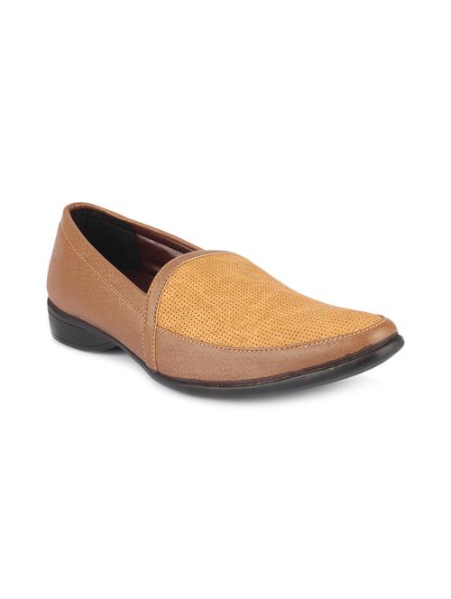 tan brown faux leather shoes - 11662828 - Very Small Image - 1