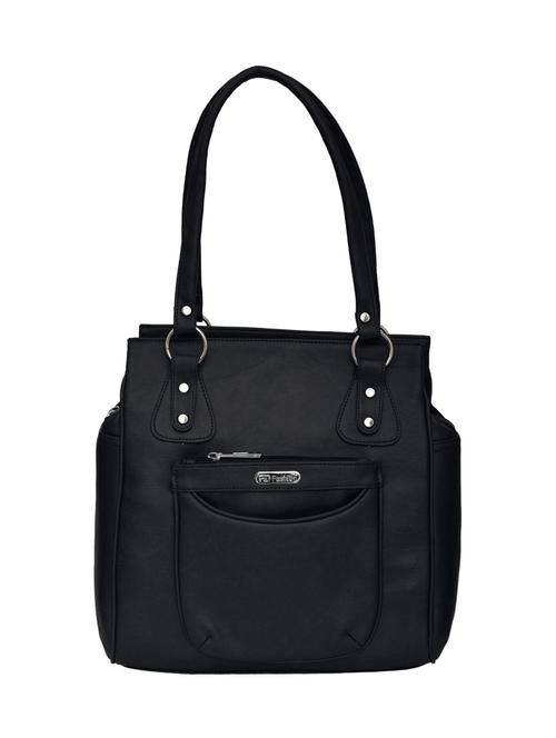 black leatherette regular handbag - 11663359 - Very Small Image - 1