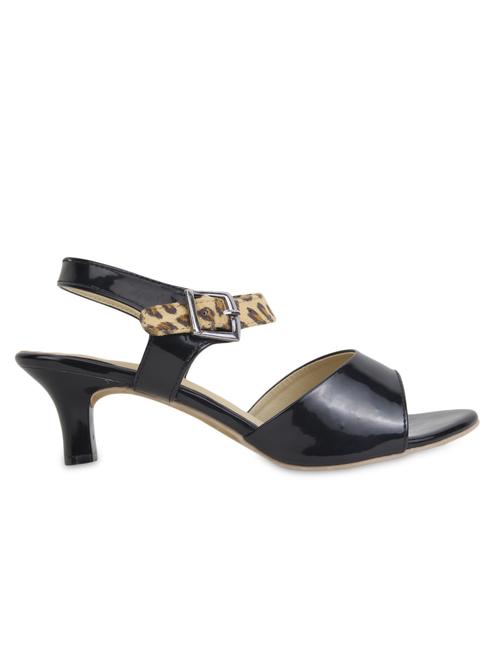 Black faux leather sandals - 1166409 - Very Small Image - 1