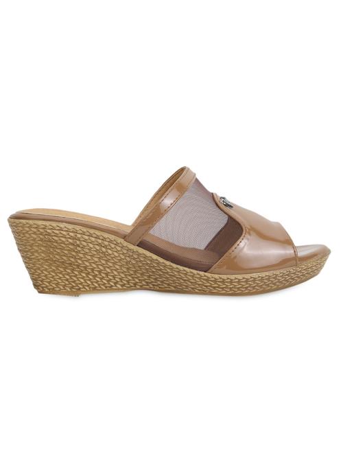 brown faux leather wedges - 1166442 - Very Small Image - 1