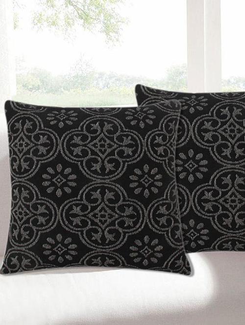 saral home premium quality cotton jacquard  cushion cover set of 2pc -40x40 cm - 11665423 - Very Small Image - 1