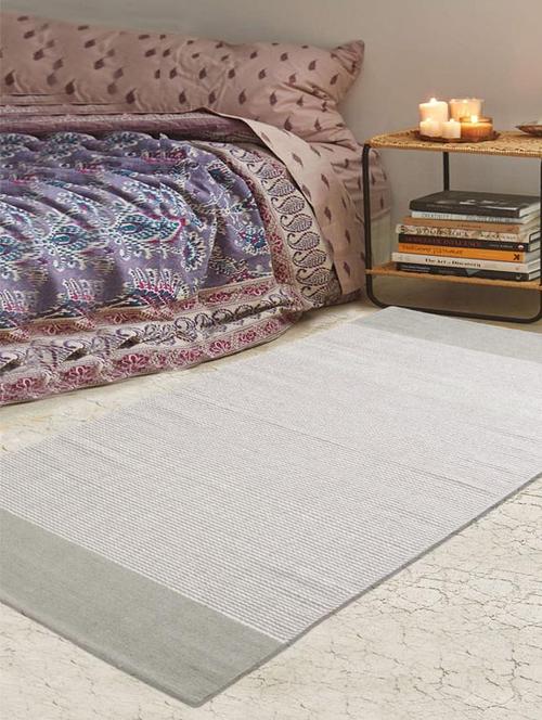 saral home premium quality cotton handloom made yoga/exercise rugs -70x170 cm - 11665478 - Very Small Image - 1