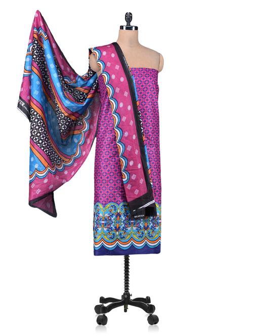 printed unstitch cotton salwar suit - 1167070 - Very Small Image - 1