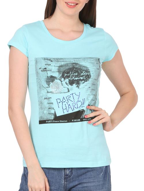 light blue jersey tee - 11671639 - Very Small Image - 1