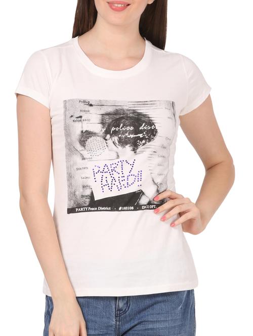 white jersey tee - 11671640 - Very Small Image - 1