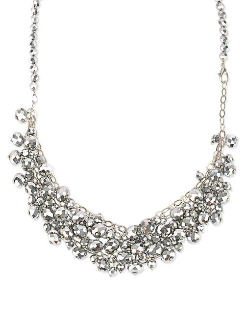 silver metal bead cluster necklace - 1167352 - Very Small Image - 1