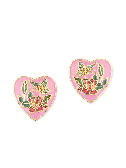 pink meenakari earrings - 11675892 - Very Small Image - 1