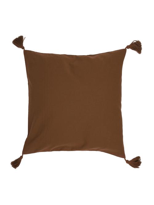 rosara amber tassel trim orange cushion cover - 11687719 - Very Small Image - 1