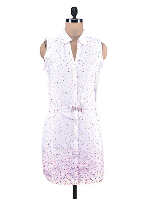dot printed white shirt dress - 1168870 - Very Small Image - 1