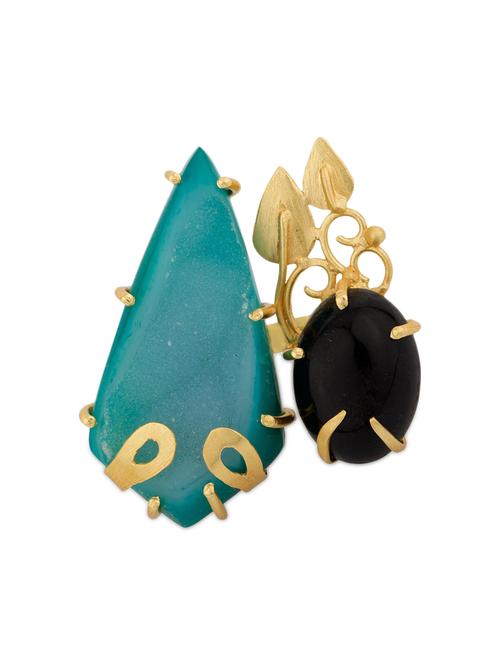 golden  metal hand ring - 11695570 - Very Small Image - 1