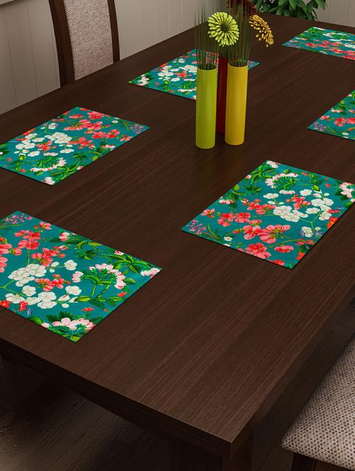 set of 6 green cotton placemats - 11696497 - Very Small Image - 1