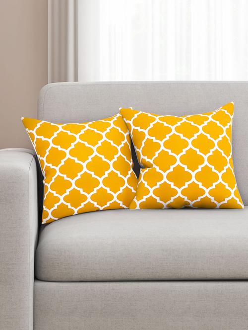 cotton  geometric hd digital premium 16 by 16 cushion covers (set of 2) - 11697345 - Very Small Image - 1