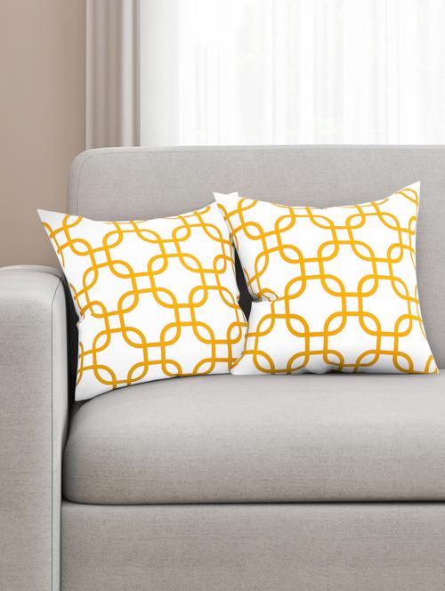 white cotton set of 2 cushion cover - 11697359 - Very Small Image - 1