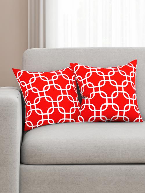 cotton  geometric hd digital premium 16 by 16 cushion covers (set of 2) - 11697369 - Very Small Image - 1