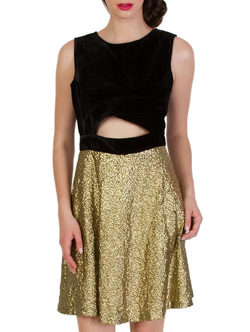 black and gold velvet dress - 11697774 - Very Small Image - 1