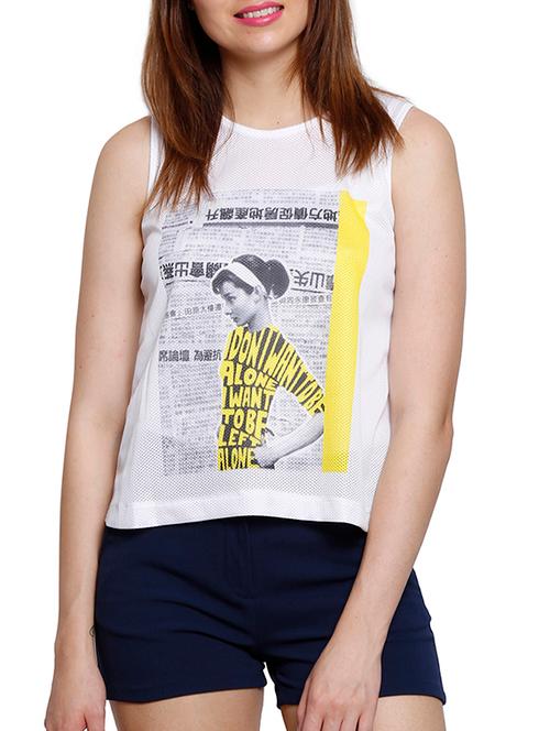 white printed tee - 11697822 - Very Small Image - 1