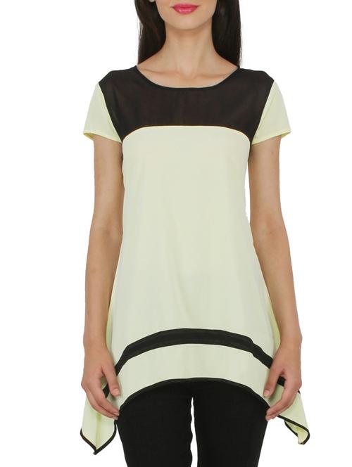 white crepe assymmetric top - 11698280 - Very Small Image - 1